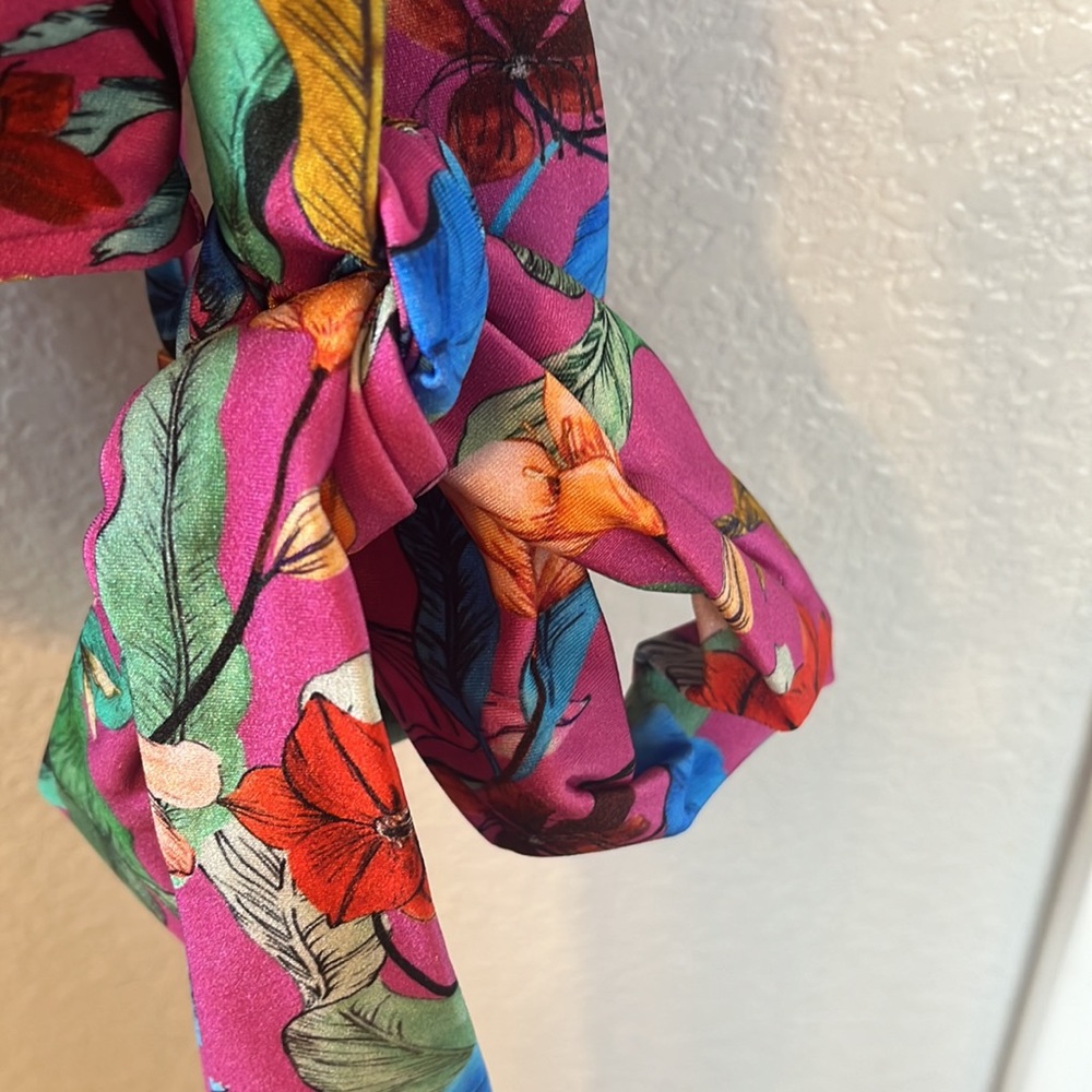 PatBo Zamia Ruffle Plunge Swimsuit Magenta One Piece Size Small NWT - Picture 6 of 10